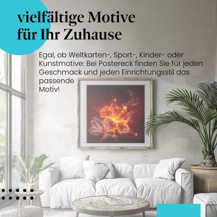 Hibiskus in Flammen: Leidenschaft & Schönheit | Postereck 0026