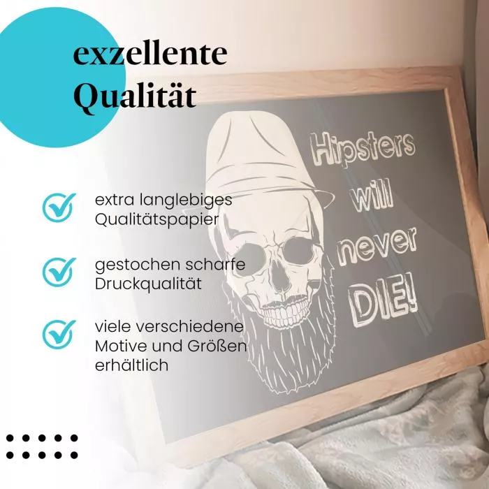 Hipster Totenkopf | Postereck 3311