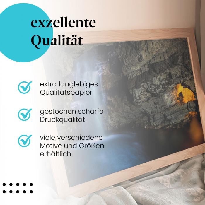 Preview: Tropfsteinhöhle: Wasserfall & Farbenspiel | Postereck 0496