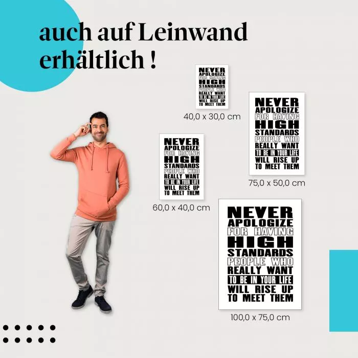 Hohe Standards? Steh dazu! | Postereck 1227