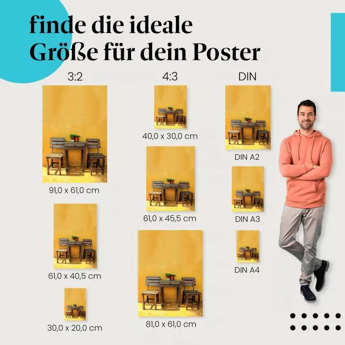Rustikale Sitzecke: Sonnenschein & Gemütlichkeit | Postereck 0571