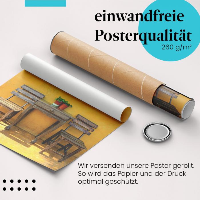 Preview: Rustikale Sitzecke: Sonnenschein & Gemütlichkeit | Postereck 0571