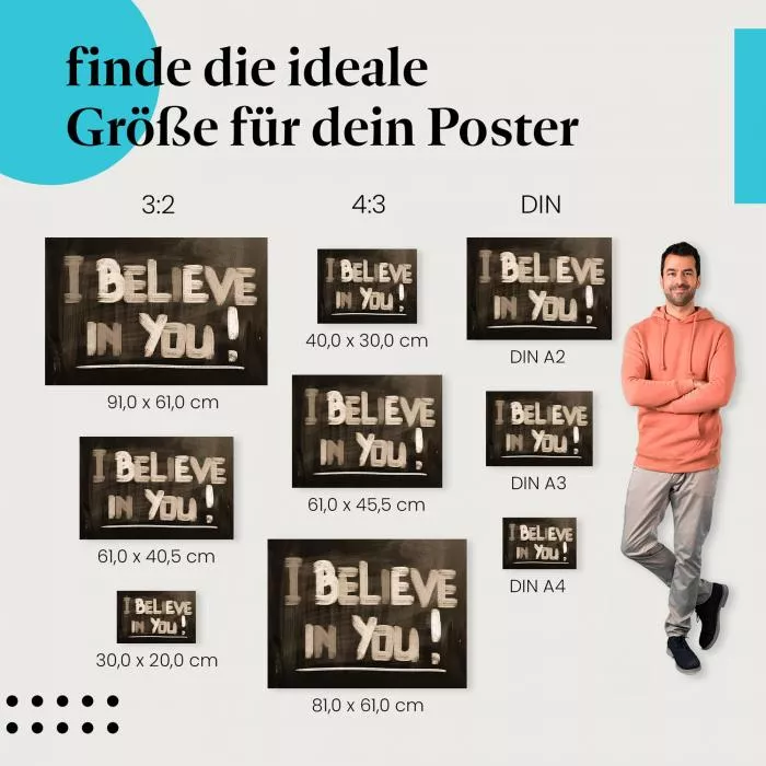 Motivation: "Ich glaube an dich!" | Postereck 0713