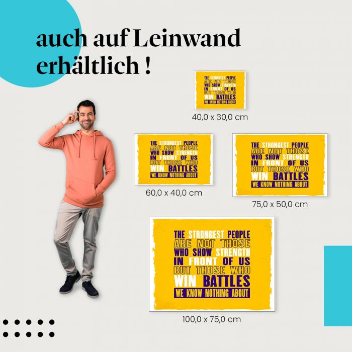 Leinwandbild "Wahre Stärke": Ein Statement für Mut & Resilienz
