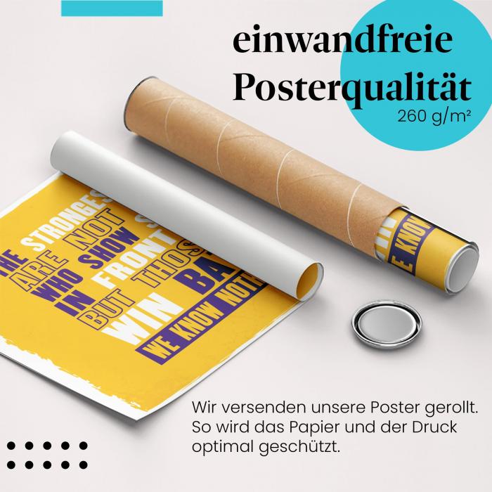 "Wahre Stärke": Gerolltes Poster, Kämpfe.