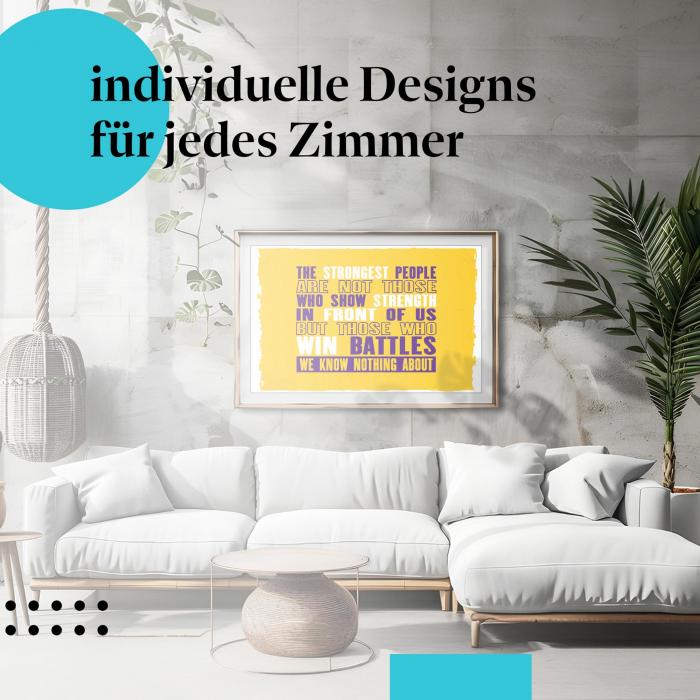Stärke-Poster: "Wahre Stärke" - Würdigung innerer Stärke & unsichtbarer Kämpfe