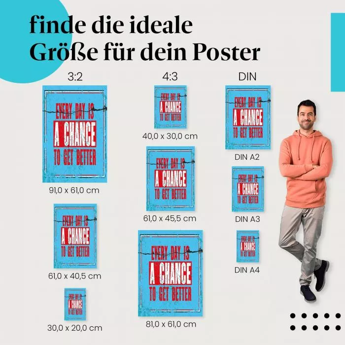 Jeder Tag: Chance zu wachsen | Postereck 1654