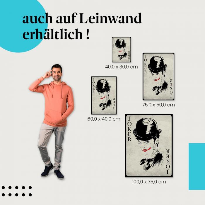 "Der Joker" Leinwandbild. Finde die ideale Größe für dein Zuhause & setze Akzente mit Kunst!