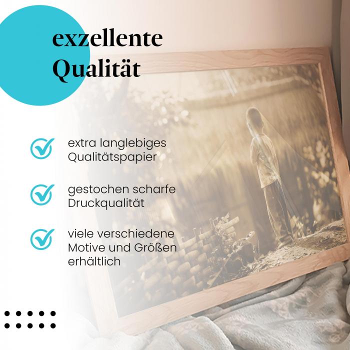 Preview: Sehnsüchtig: Junge blickt in die Ferne | Postereck 0095