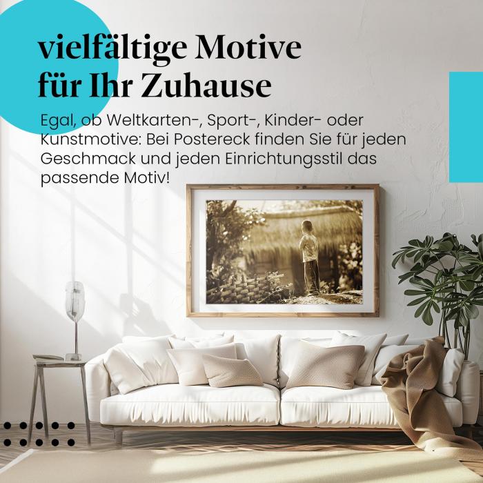 Preview: Sehnsüchtig: Junge blickt in die Ferne | Postereck 0095