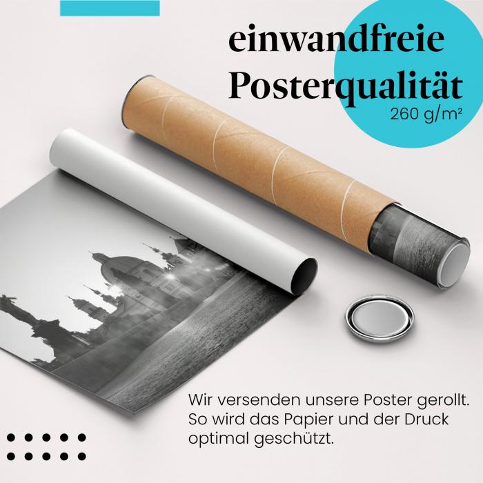 Gerolltes Poster "Karlsbrücke Prag" - Prager Flair, sicher verpackt.