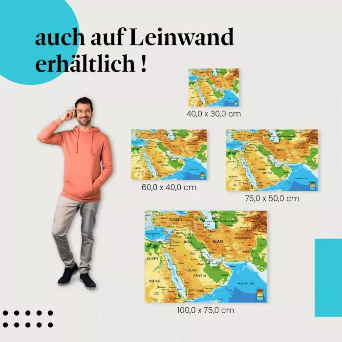 Karte Naher Osten | Postereck 3733