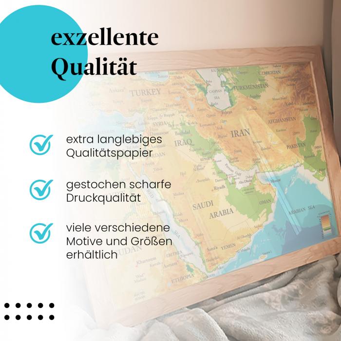 Preview: Karte Naher Osten | Postereck 3733