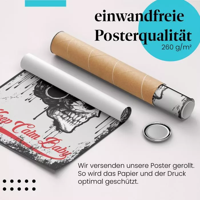 Keep Calm Baby: Totenkopf | Postereck 1990
