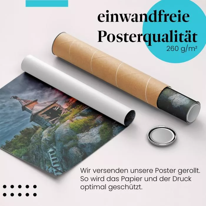 Kirchruine am Meer | Postereck 3055