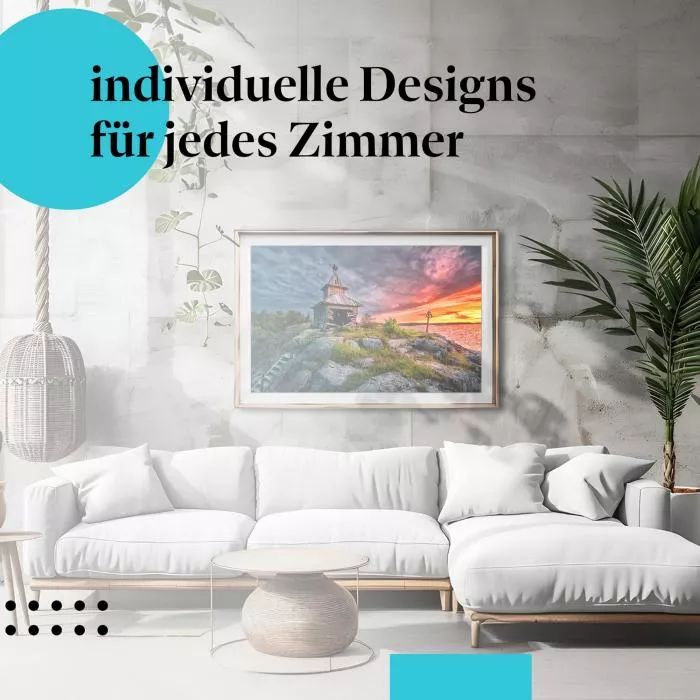 Kirchruine am Meer | Postereck 3055