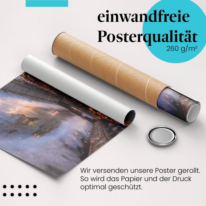 Gerolltes Poster "Blutskirche St. Petersburg". Russisches Wahrzeichen, sicher verpackt.