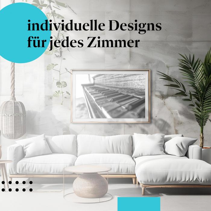 Schlafzimmer Deko: "Klavier" Poster: Für alle Musikliebhaber - ein zeitloses Motiv.