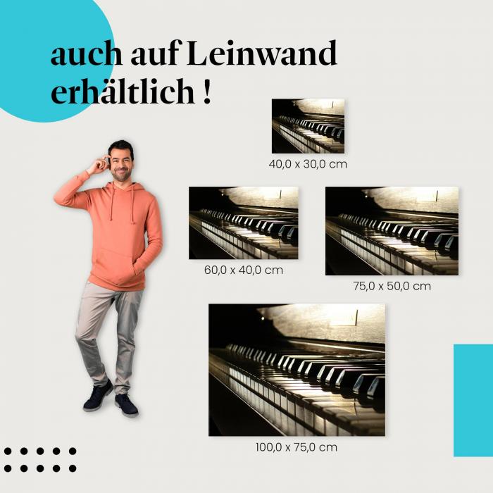 "Klaviertasten" Leinwandbild. Finde die ideale Größe & setze stilvolle Akzente!