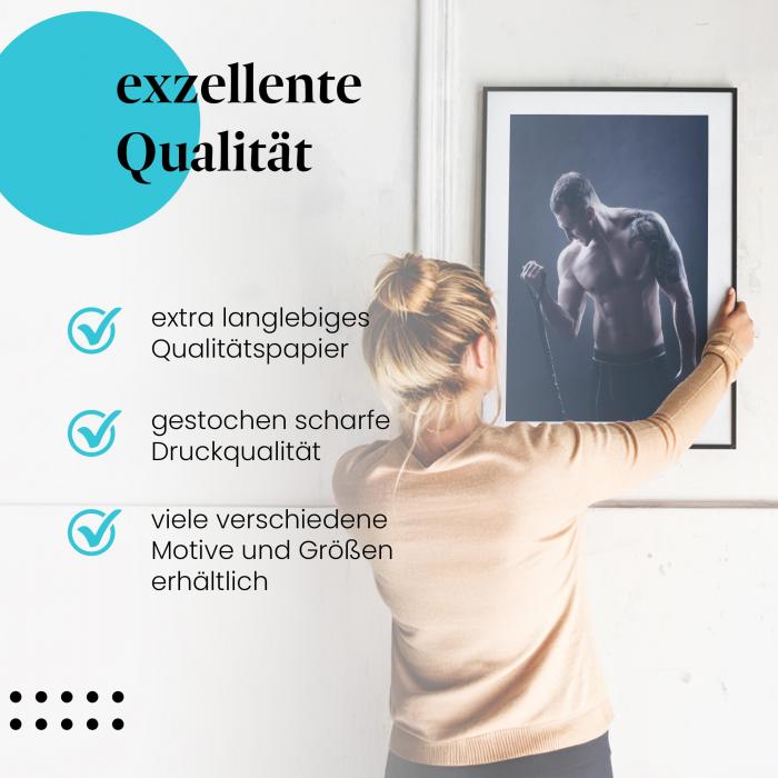 "Krafttraining..." - Wandbild. Hochwertig gedruckt, versch. Größen erhältlich.
