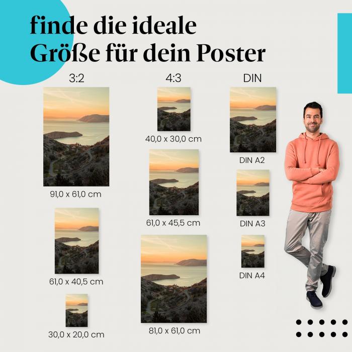 Sonnenuntergang über der Adria: Romantisches Poster in verschiedenen Größen!