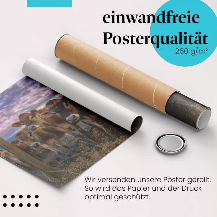 Neugierige Kühe | Postereck 3819