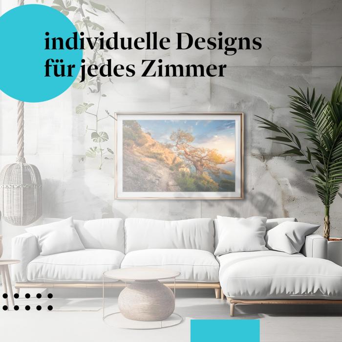 Schlafzimmer Deko: "Küstenpfad" Poster: Träumen Sie von einsamen Stränden & wilden Küsten.