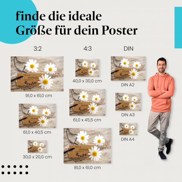 "Lächeln" Poster: Positive Botschaft!