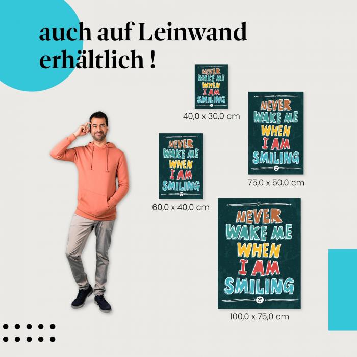 Leinwandbild "Lächelnd durchs Leben": Positivität & Fröhlichkeit