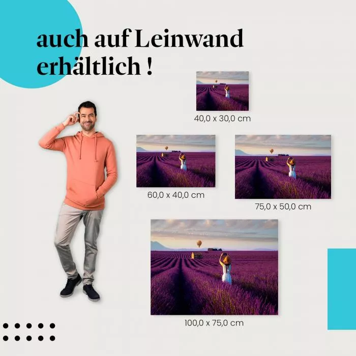 Lavendelfeld & Heißluftballon | Postereck 3407