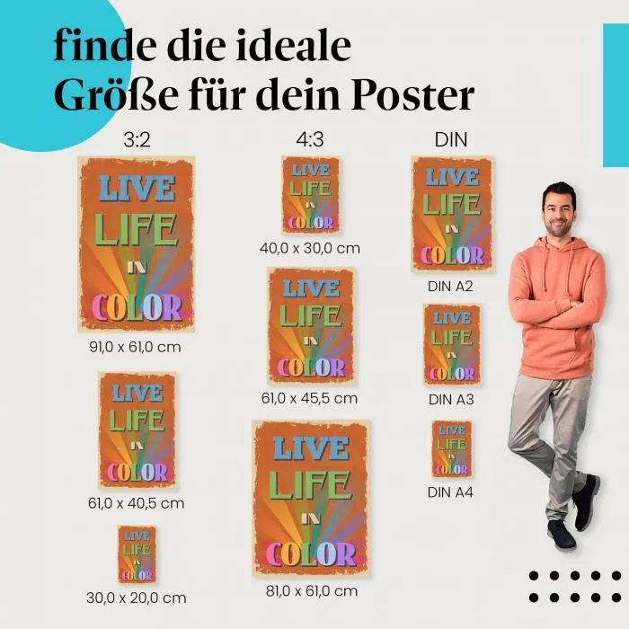Lebensfreude: "Live Life in Color" | Postereck 0726