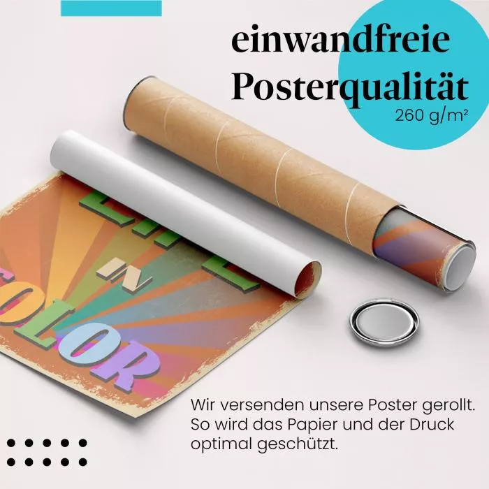 Lebensfreude: "Live Life in Color" | Postereck 0726