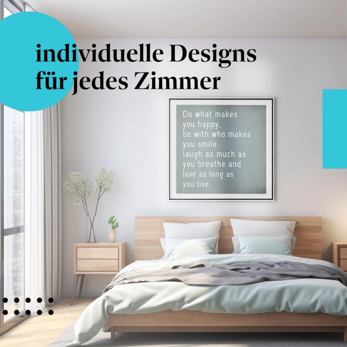 "Lebe dein Leben": Kunstdruck mit inspirierenden Worten.