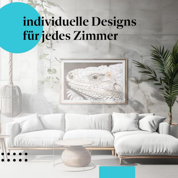 Schlafzimmer Deko: "Leguan" Poster - Ein faszinierendes Motiv für Reptilien-Liebhaber.