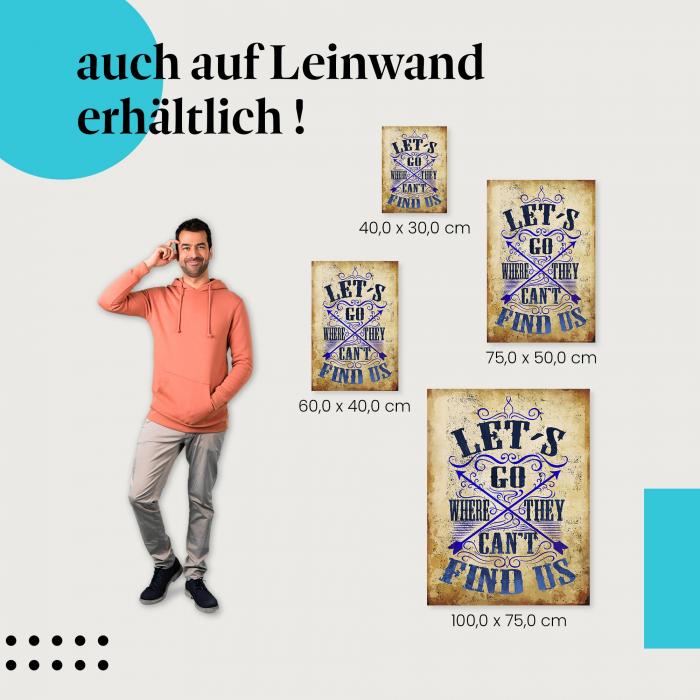 "Let's Go" Leinwandbild: Ein Aufruf zum Abenteuer