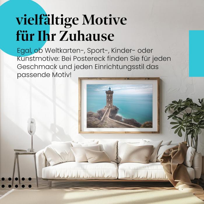 Preview: Felsenfest: Leuchtturm an der Küste | Postereck 1337