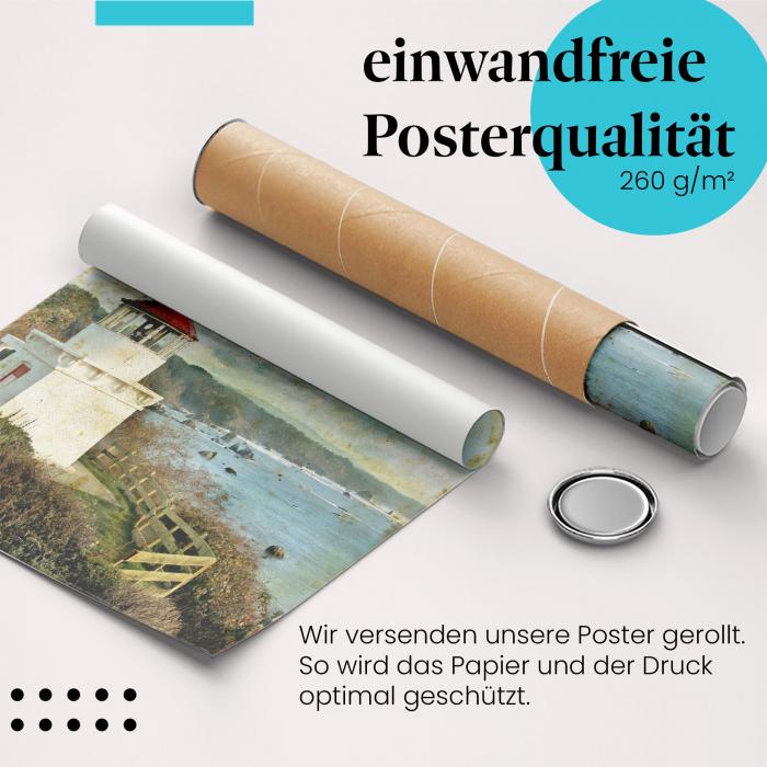 Preview:  Leuchtfeuer am Meer: Nostalgie & Ruhe | Postereck 0450