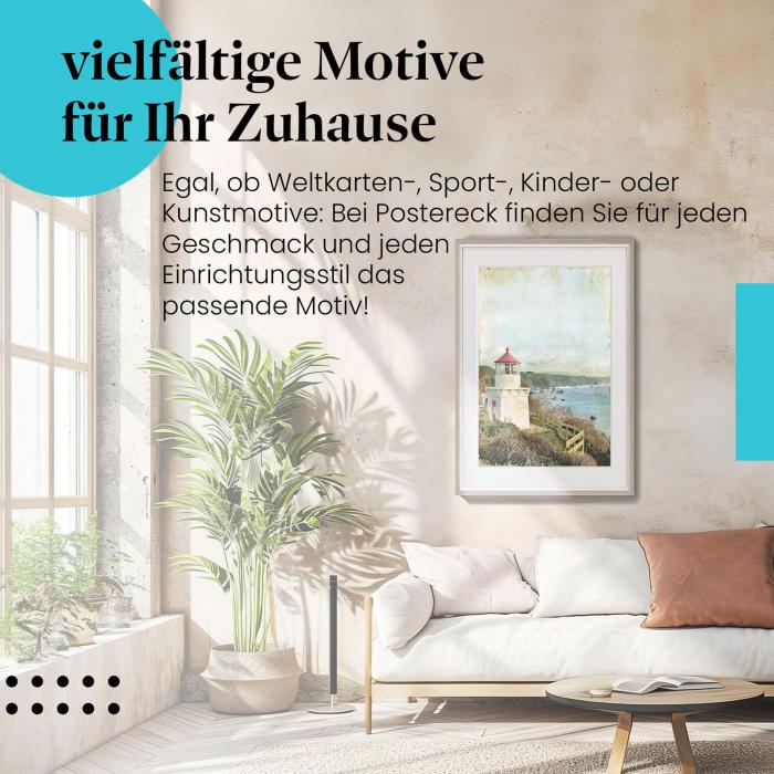 Preview:  Leuchtfeuer am Meer: Nostalgie & Ruhe | Postereck 0450