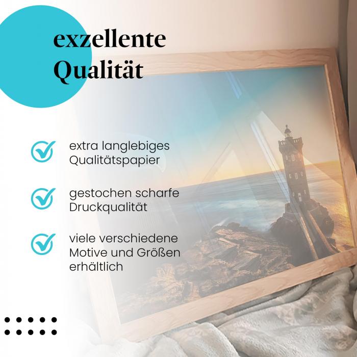 Preview: Malerischer Leuchtturm: Sonnenuntergang | Postereck 1524