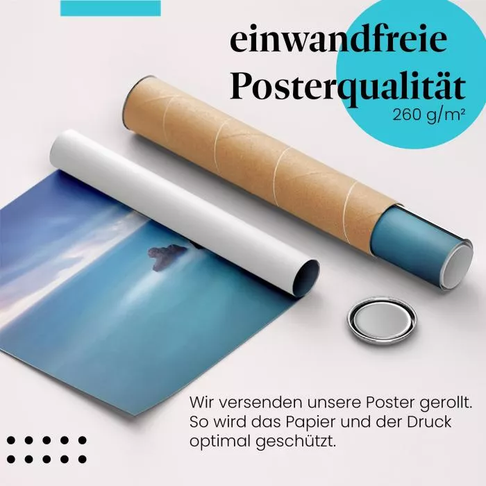 Leuchtturm: Dramatischer Himmel & Steilküste | Postereck 0644
