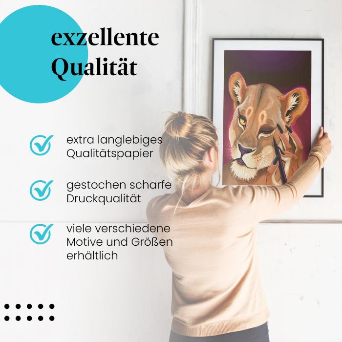 "Make-up Queen" - Gerahmtes Wandbild. Hochwertig & verschiedene Größen erhältlich.