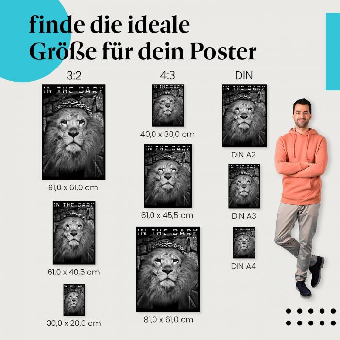 "In the Dark 2023" Poster - verschiedene Formate für einen Hauch von Stärke und Eleganz an deiner Wand.
