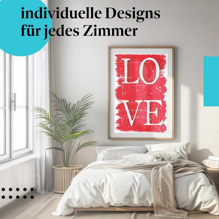 "Liebesbotschaft": Kunstdruck - Deko für Paare & Liebeserklärungen.