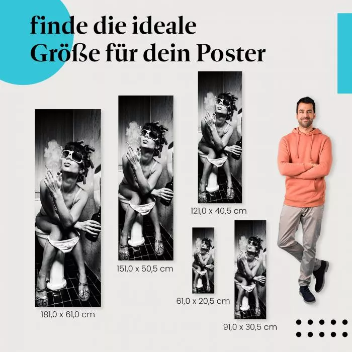Humor: Frau auf Toilette | Postereck 1276
