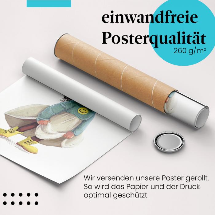 Preview: Mädchen mit Gummistiefeln | Postereck 4000