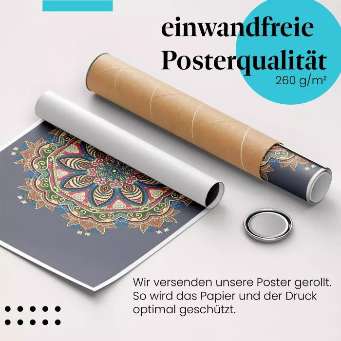 Farbenfrohes Mandala: Kunst | Postereck 1904