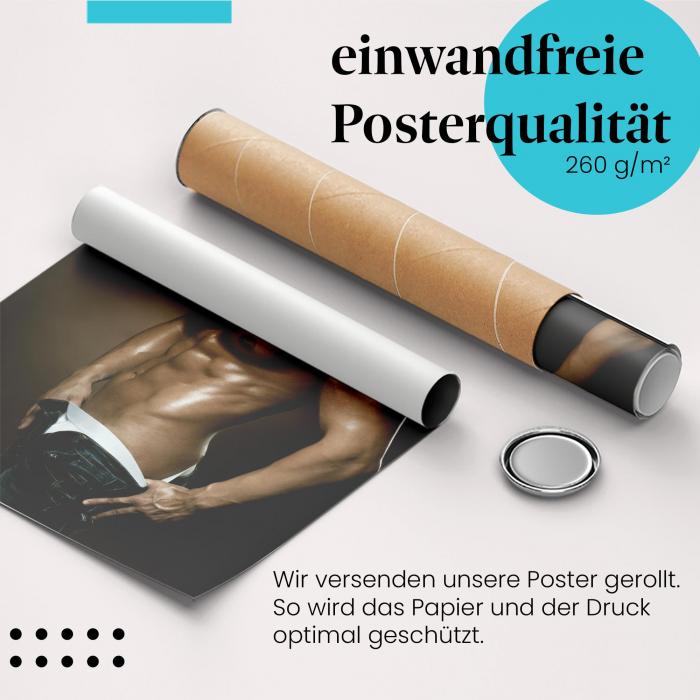 Preview: Mann mit Sixpack: Fitness & Ästhetik | Postereck 0788