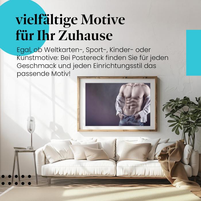 Preview: Mann: Sixpack & Weißes Hemd | Postereck 1422