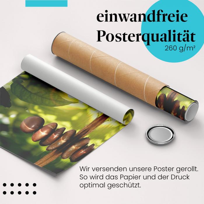 "Meditation am See": Gerolltes Poster - Ruhe, Inspiration.
