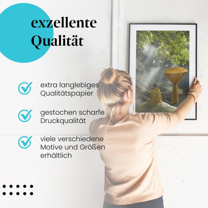 Preview: Meditation am Wasserfall: Ruhe & Spiritualität | Postereck 0156